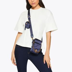 Kurt Geiger Recycled Multi Pocket Crossbody Bag in Blue Floral #4064186229 NWT